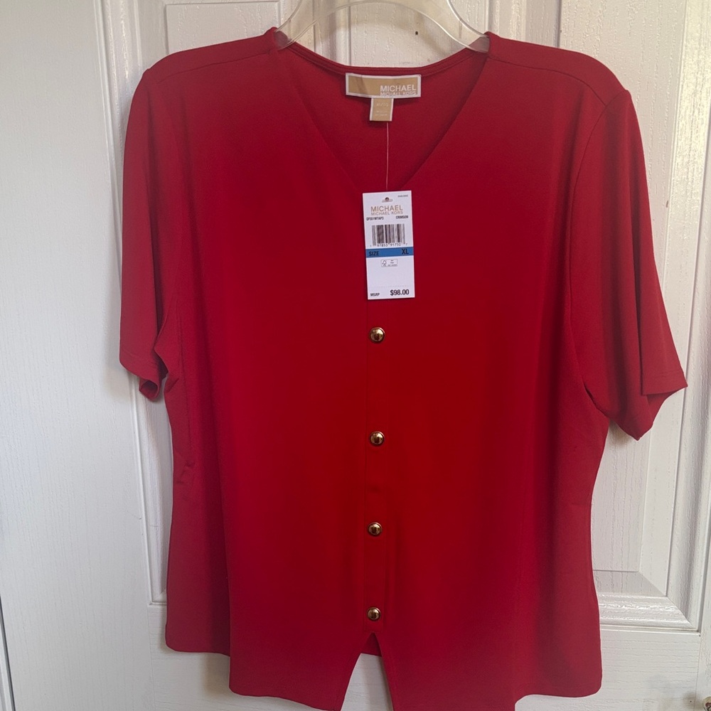 Michael Kors Red Women's Top
